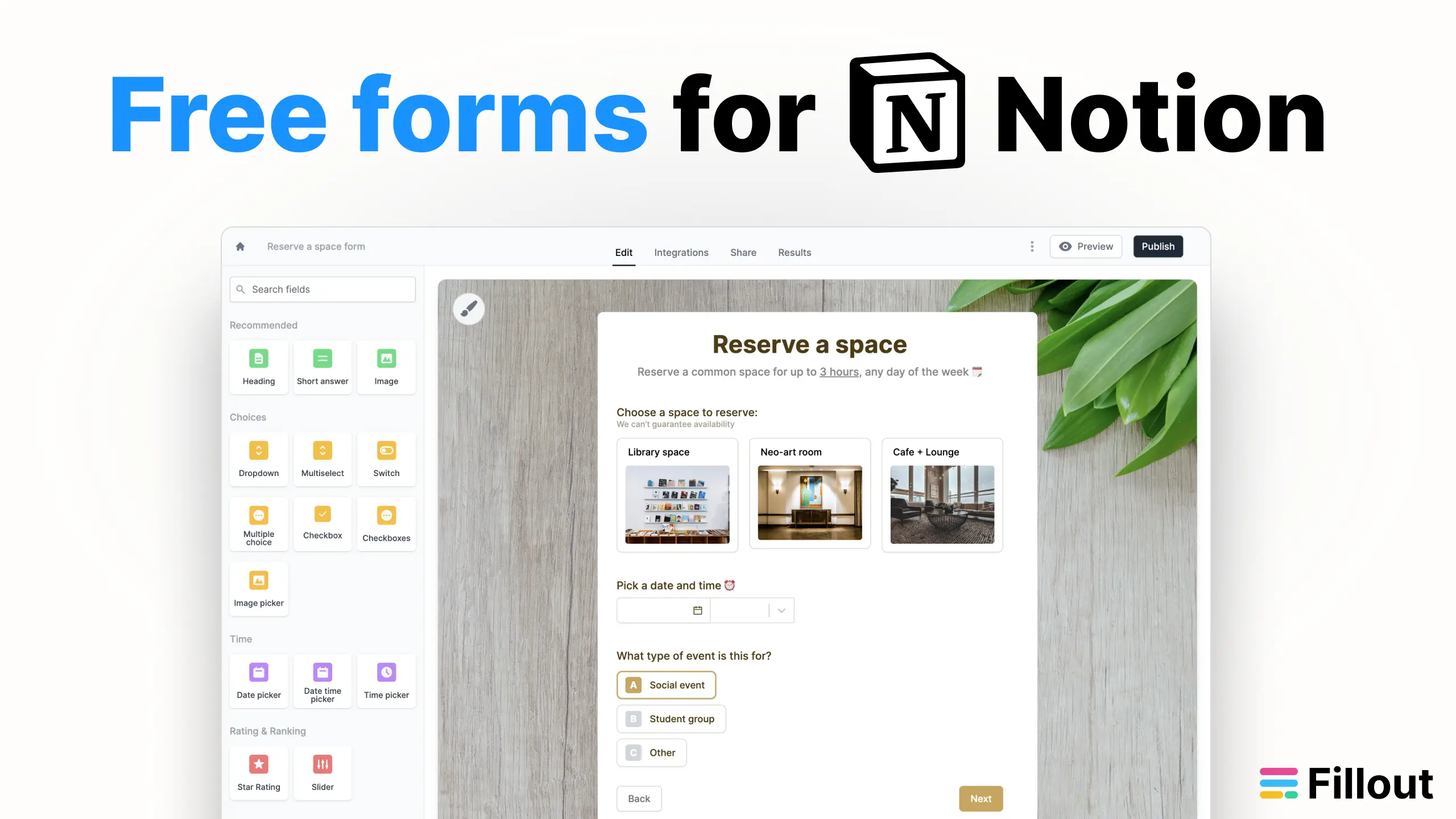 Build forms and sync responses to a Notion database