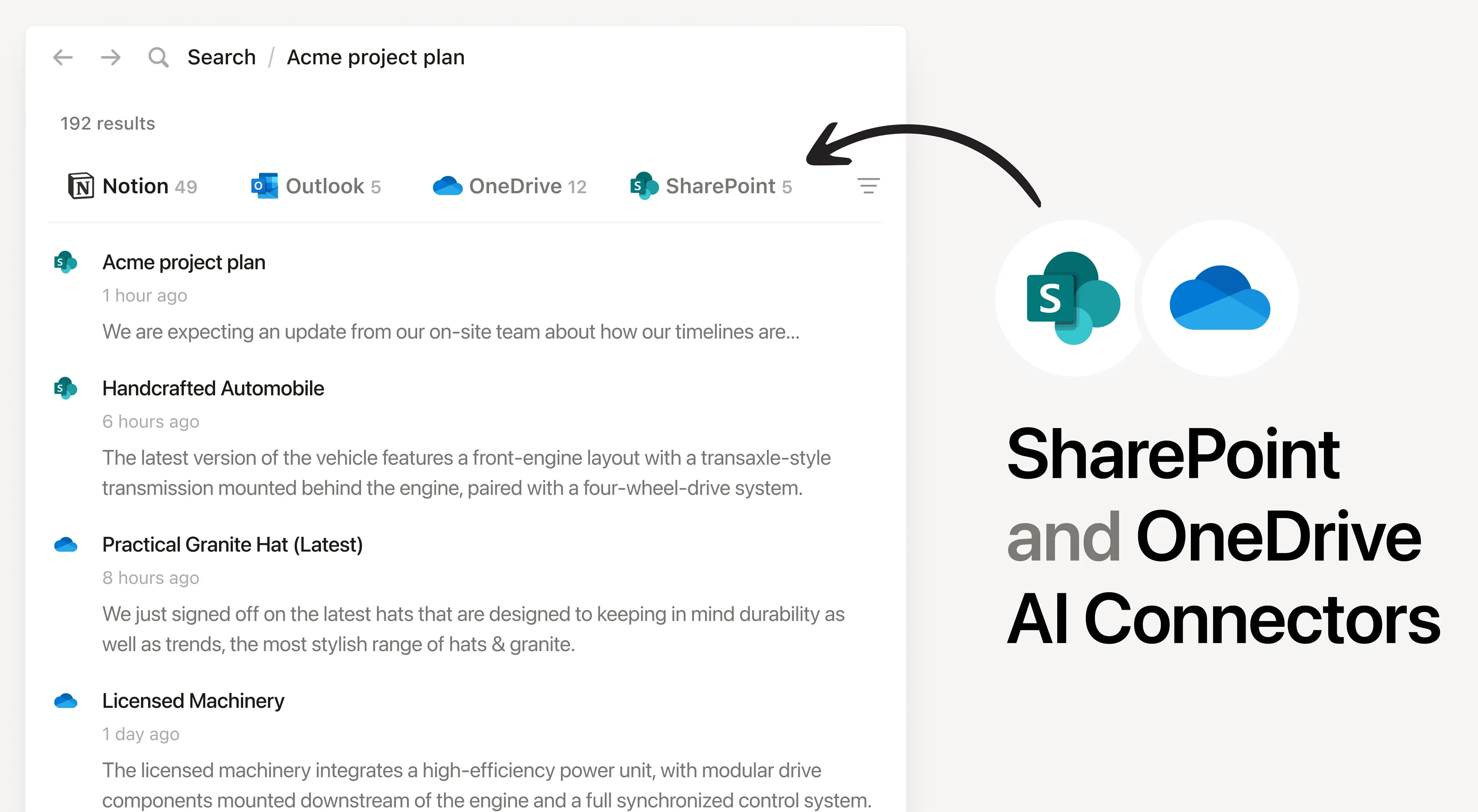 Search files in SharePoint and OneDrive from Notion