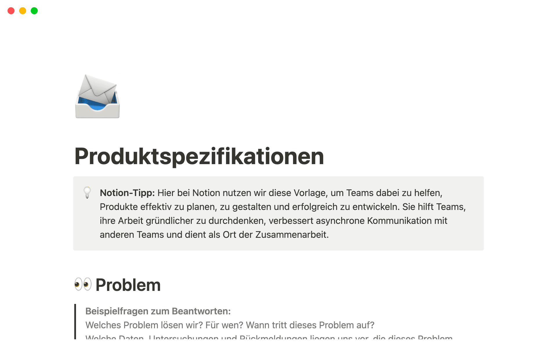 Technische Datenblätter in Notion erstellen und teilen