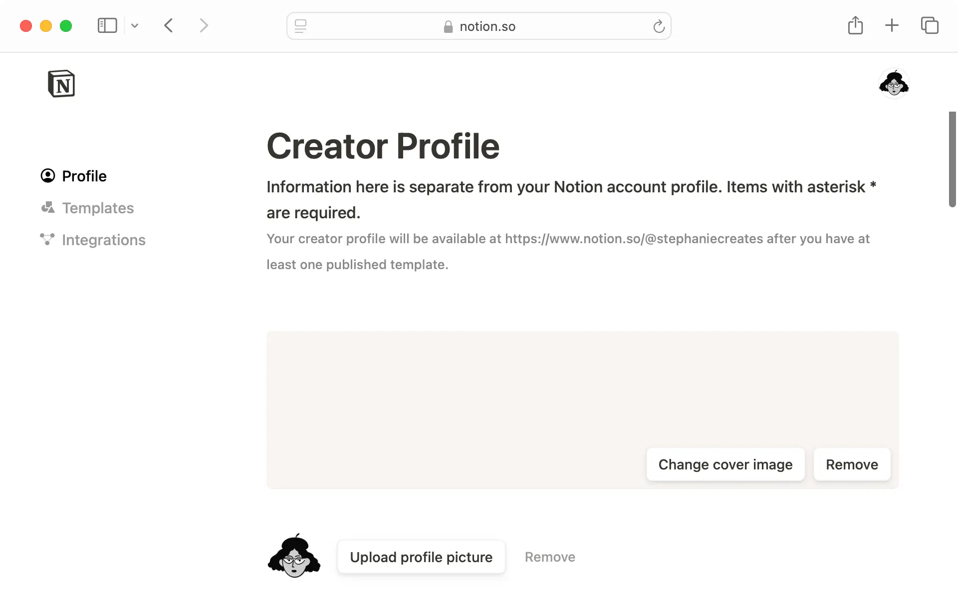 ابدأ في إنشاء ملفك الشخصي كمنشئ محتوى على notion.so/profile