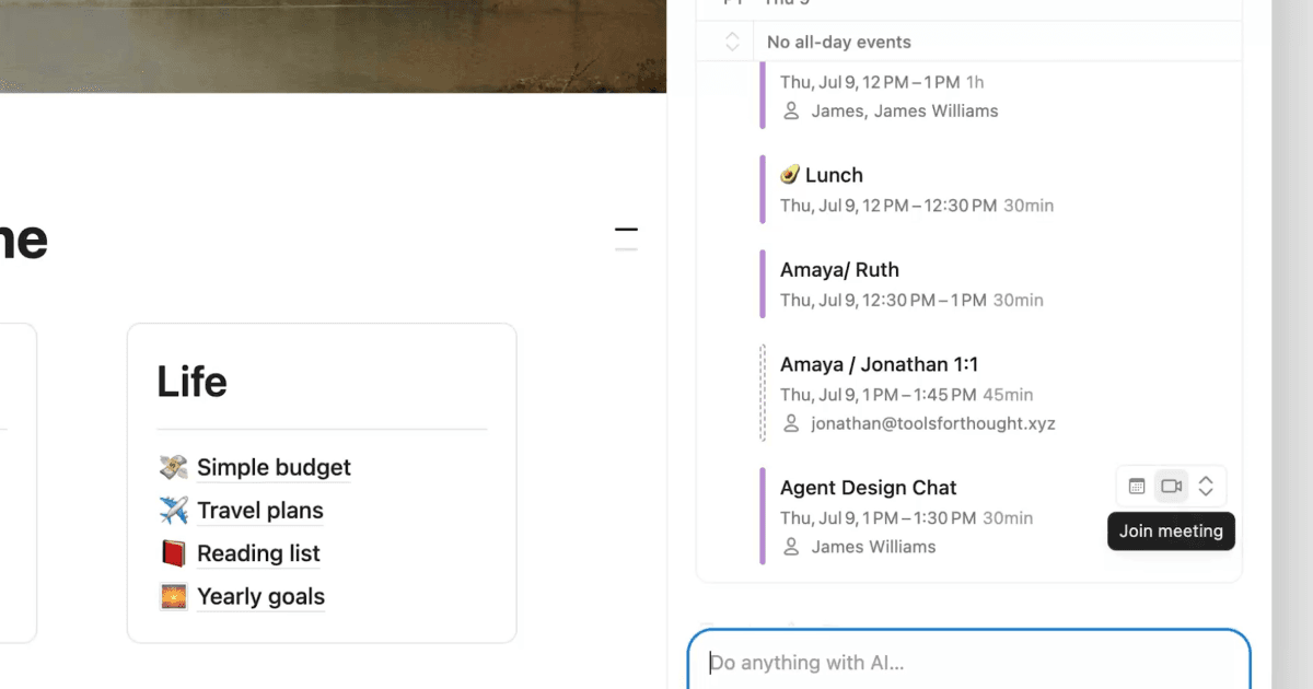 New calendar tools for your agent