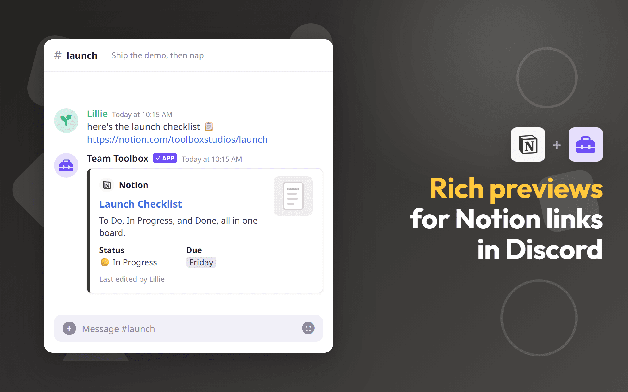 Connect Notion and more collaboration tools to Discord