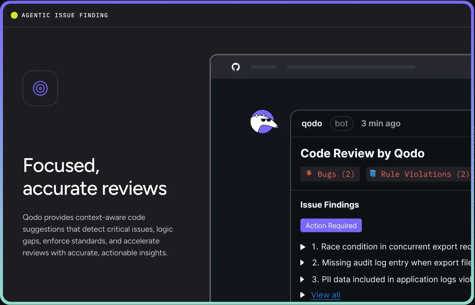 The AI-powered code review and quality for engineering teams that cares about the context