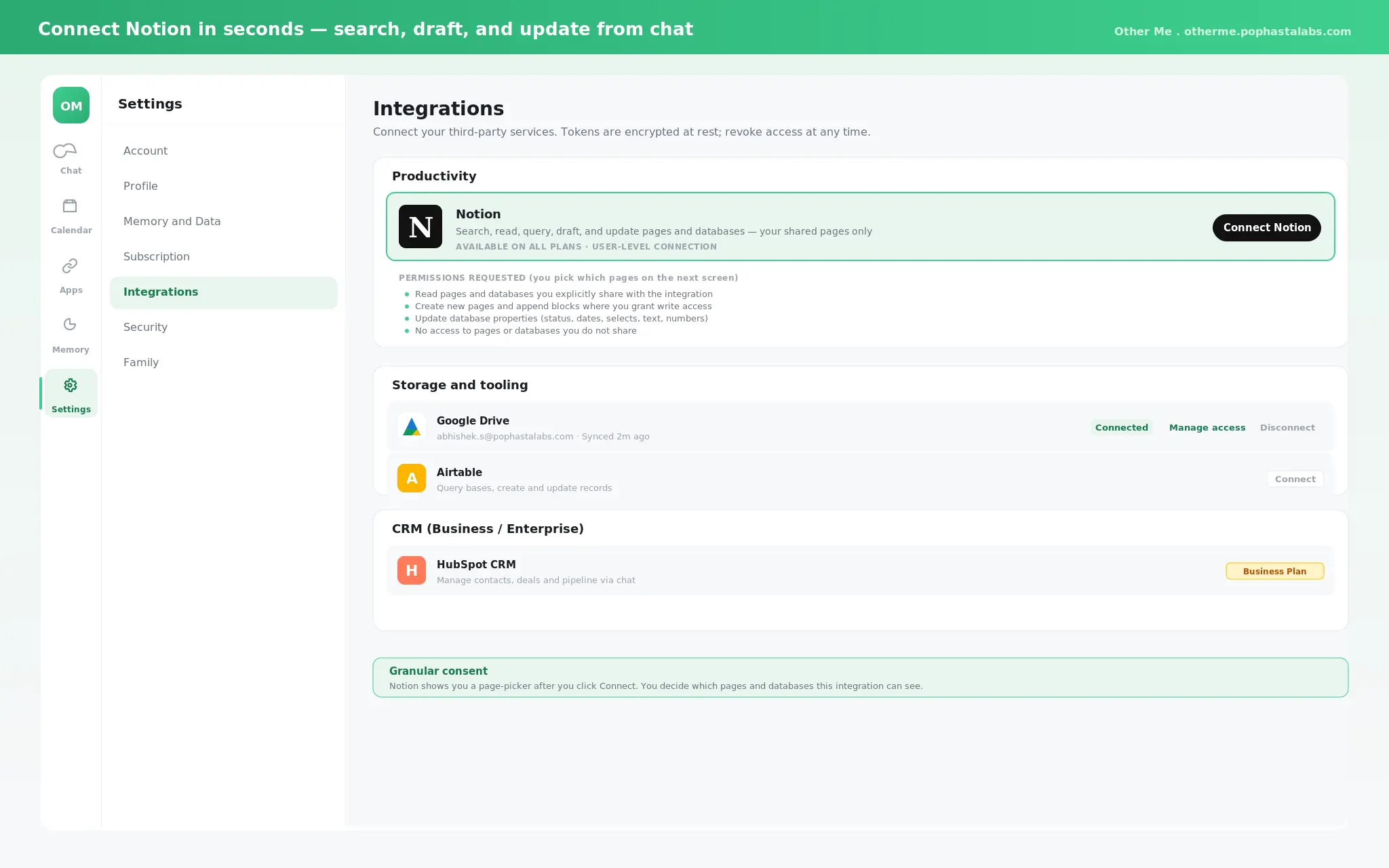 Ask AI to find, summarize and update your Notion docs — privacy-first.