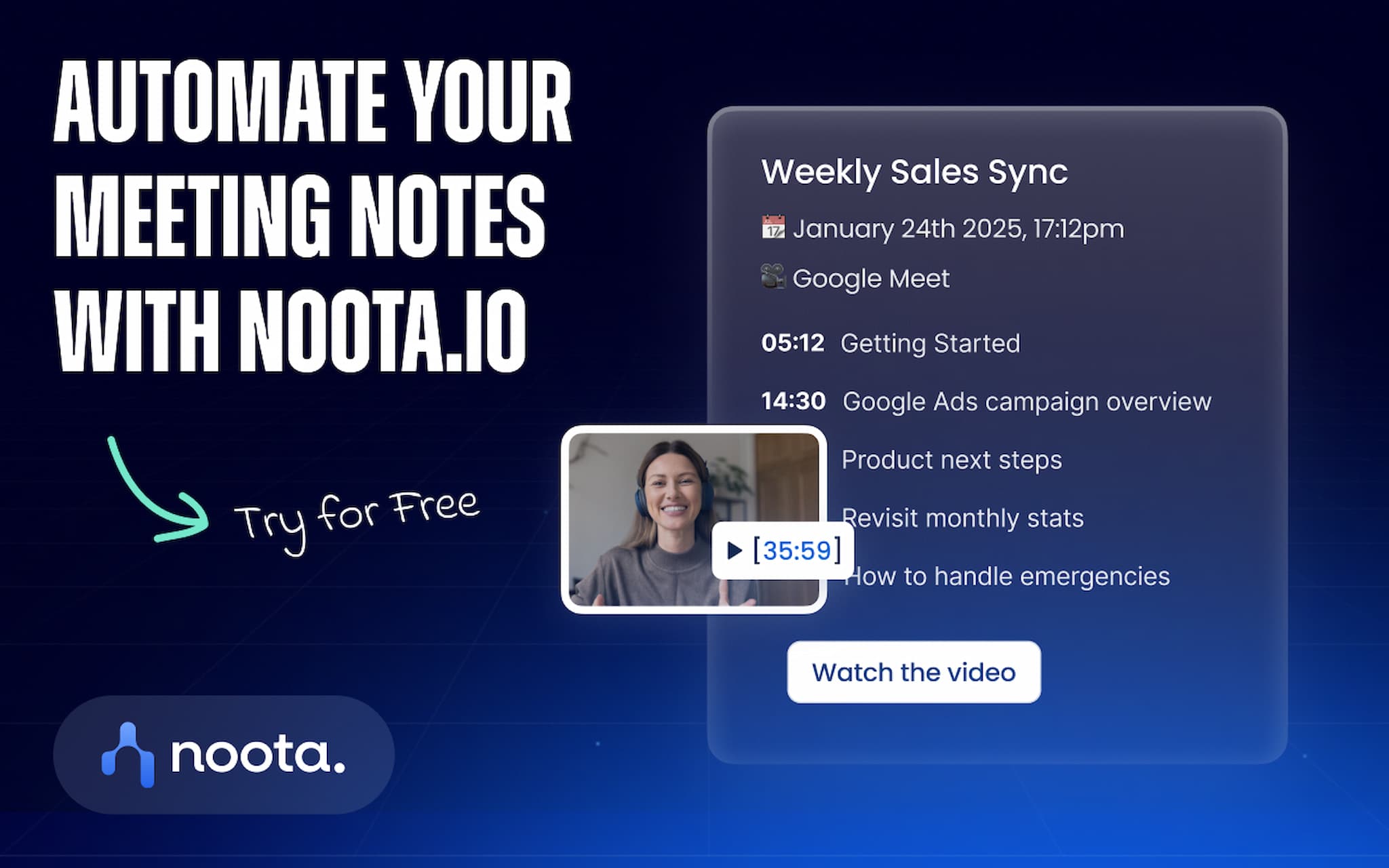 Send summary and notes of meeting in your Notion Workspace.