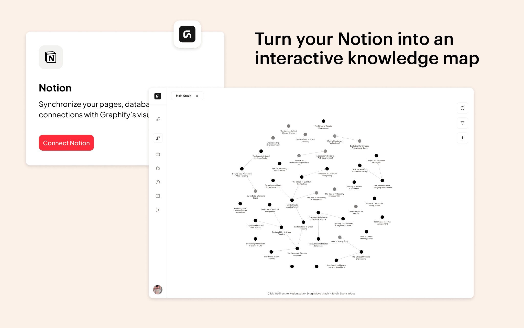 Turn your Notion workspace into an interactive knowledge graph